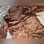 Y2K Faux Crushed Silk Chocolate Large Brown Photo 7