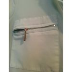 Peach Royal  Women's Long Sleeve Full Zip Sheer Shirt Blouse Size Small Green Photo 2