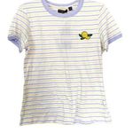 Brave Soul  Asos White Striped Retro Embroidered Short Sleeve Shirt Medium Photo 0