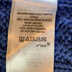 Ralph Lauren Lauren Black Label Cable Knit Cobalt Blue Cotton Sweater XS Women Photo 7