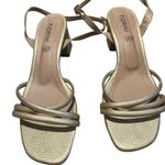Fiorini Women's 8.5 Elegant Gold Strappy‎ Heel Sandals Formal Party Open Toe Photo 1