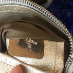 Chloé CHLOE Eclipse Oversized Ivory Silver Gold Tote Shoulder Bag Exterior Zip Pockets Photo 6