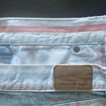 American Eagle  High Waist Cut-Off Striped Patchwork Denim Mom Shorts Size 2 Photo 6