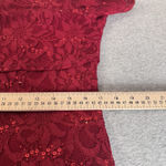 Perceptions Vintage  Tiered Dress Womens Large Red Lace Sequined Festive Holiday Photo 12