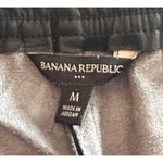 Banana Republic  Black Faux Leather Elastic Tie Waist‎ Pants Women's Size Medium Photo 6