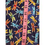 Women’s Uniform Scrub Med Round Neck Blue Dragonflies Top Size 6 Photo 5