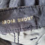 American Eagle Mom Shorts Women Size 10 Blue Corduroy High Rise Pleated Cuffed Photo 3