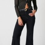 Rollas Pants Womens 26 Black Eastcoast Flare Velvet High Rise Corduroy Photo 0