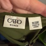 Cato  Olive Green Embroidered Sheer Vest Size 18/20W Photo 3