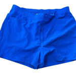 Lands' End  Women's Blue Snap Front Pockets Elastic Waistband Shorts Size 10 Photo 0