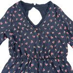Disney  Princess Black Roses Boho Shorts Long Sleeve Romper Size Large Photo 2