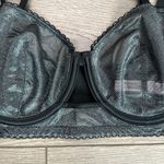 Victoria's Secret Victorious Secret Unlined Balconet Sheer Black Shimmer Bra‎ Size 32DD Photo 6