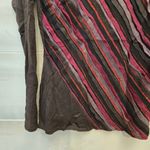 {12} Aldo Martins Brown Maroon Orange Lightweight Top Long Sleeve Blouse Red Photo 1