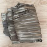 A.L.C. 10 Renzo Pleated Metallic Halter Dress Antique Gold Photo 12