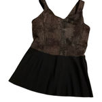 Lululemon  city‎ tank top pleated peplum coquette work out tank stretch Photo 0