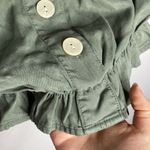 American Eagle lyocell cropped ruffled utility top with patch pockets size S Photo 5