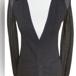 Zac Posen Black Cardigan with Mesh Sleeves Size XS Photo 4