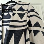ASOS Southwest Navy & White Open Oversized Cardigan Poncho Sweater Coat Photo 1