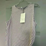 ZARA  Gingham Check Side Ruched dress mini super cute NWT Sleeveless size med Photo 5