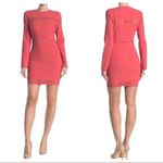 Likely  Solace Coral Long Sleeve Fitted Cut Out Mini Dress Size 12 Photo 1
