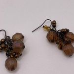 Lot Of 5 Costume Earrings Pierced Dangle Drop Brown / Earth Tones Photo 1
