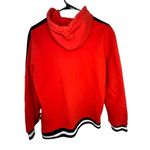 PacSun Red Hoodie With Black and White Striped Trim Photo 3