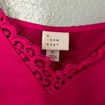 A New Day A New Day Satin Cami Tank Size XL Pink Y2K V Neck Lace Trim Photo 1