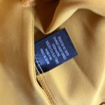 NWT Mustard Yellow Faux Leather Collar One Button Blazer SZ Photo 6