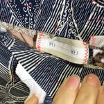 Hei Hei XS Womens Patterned Stripe Pants Blue/Pink Stretchy Anthropologie Blue Photo 3