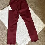 High Waist Ripped Denim Jeans Pants Red Photo 1