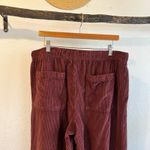 American Eagle AE Burgundy Red Soft Corduroy Drawstring Waist Wide Leg Pants Size Large Photo 4