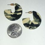 Camouflage Retro Boho Hoop Earrings Green Photo 2