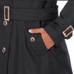 Pendleton Black Waterproof Longline Belted Trench Coat Jacket Size Small NWT Photo 3