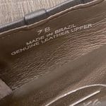 Talbots Pleated Leather Ballet Flats Womens 7 Pewter Metallic Silver Career Work Photo 10