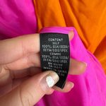 Tibi  100% silk orange pink color block cold shoulder shift dress size 2 N29 Photo 3