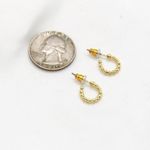 Debby Beaded Mini Gold Hoops Photo 1