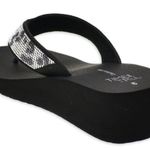 Time & Tru Womens Bling Flip Flops Size 9 Black & Silver New Photo 5