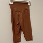 Aerie NWT  Offline Real Me Crop Leggings/Shorts Glitter Brown Size Small Photo 2