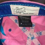 True Religion Vintage Pink and Blue Distressed Style Horseshoe Hat Cap Photo 7