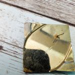 Vintage Earrings For Pierced Ears Teal Slightly Wavy Large Photo 7