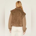 Maje  Belia‎ Faux Fur Jacket in Brown NWT Size 40 Large Photo 1