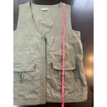 Tibetan Trader Cotton Cargo Utility Vest Womens Medium Olive Green‎ READ Green Photo 10