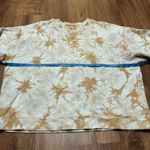Madewell  Womens Tie Dye Sweatshirt Tan Cream Cropped Size Medium 100% Cotton Photo 5