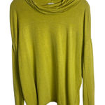 CAbi Size S Ease Turtleneck Long Sleeve Shirt Chartreuse Green Jersey Knit 4193 Photo 0