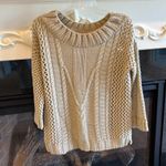 Alya Francescas Tan Crewneck Sweater Pullover  Cozy Womens Small Roomy New Photo 12