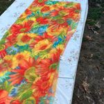 Beautiful bright vintage‎ floral scarf by Krista Orange Photo 6