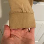 BCBGMAXAZRIA BCBG women’s tan embroidered floral zip collared jacket large Photo 3