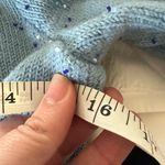 1960s VINTAGE | Unique Blue Beaded V Neck Sweater Dress | Approx size Small Med Photo 3