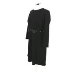 Kate Spade Bow Waist Ponte Dress Black Knee Length Long Sleeve Size Large Photo 3