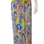 MSK womens Med multicolor Blouson Dress Chain Closure Wire Stretch Neckline Maxi Photo 7